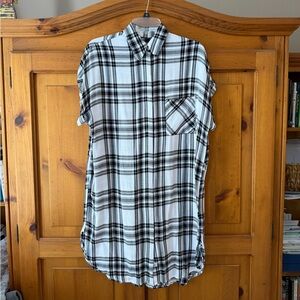 Rails Black and White Plaid Mini Dress